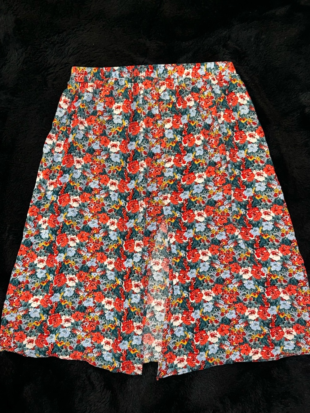 SHEIN Floral Midi Skirt